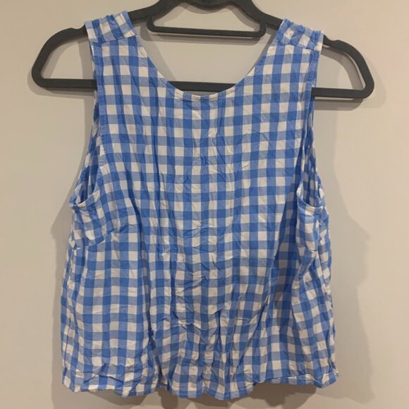 Gingham tie-back tank top - Picture 1 of 2